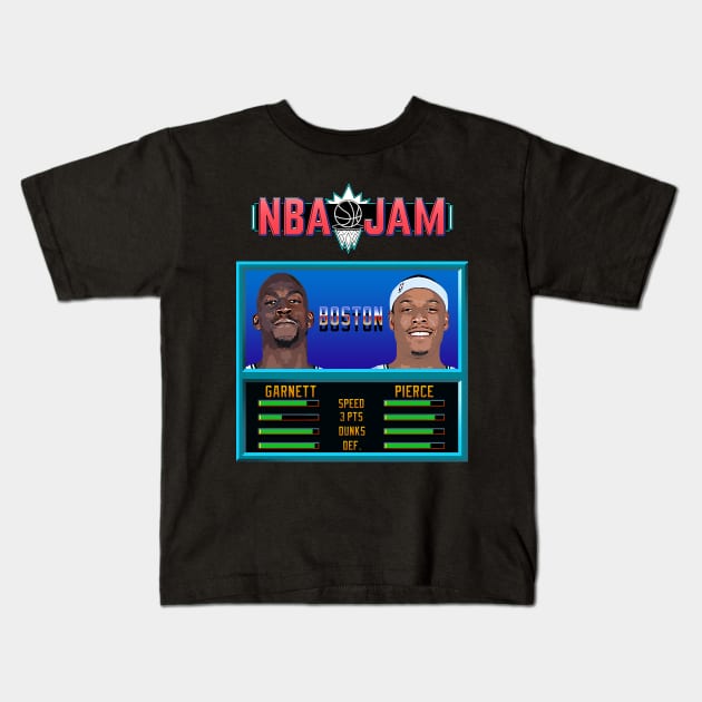 NBA JAM - BOSTON Kids T-Shirt by Buff Geeks Art